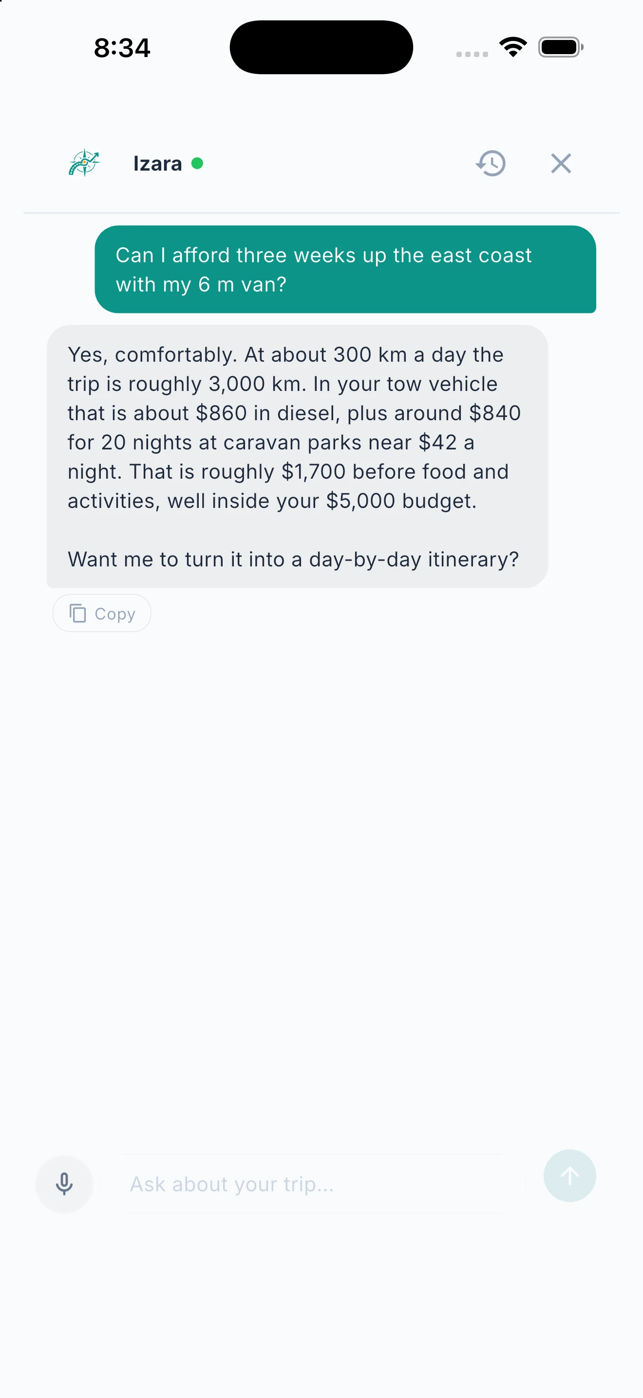 Izara Acts, Not Just Answers. screenshot 1