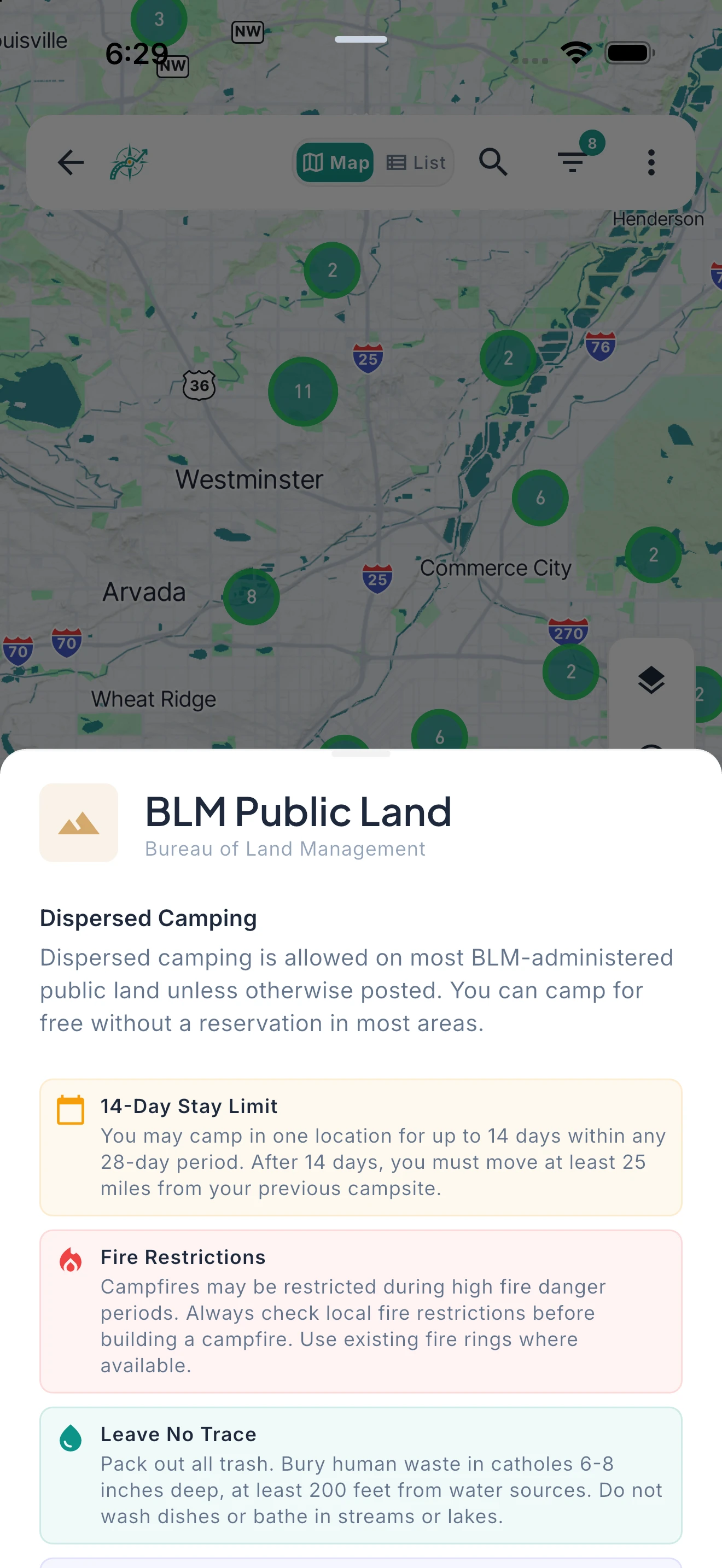 Camp Free on America’s Public Lands. screenshot 1