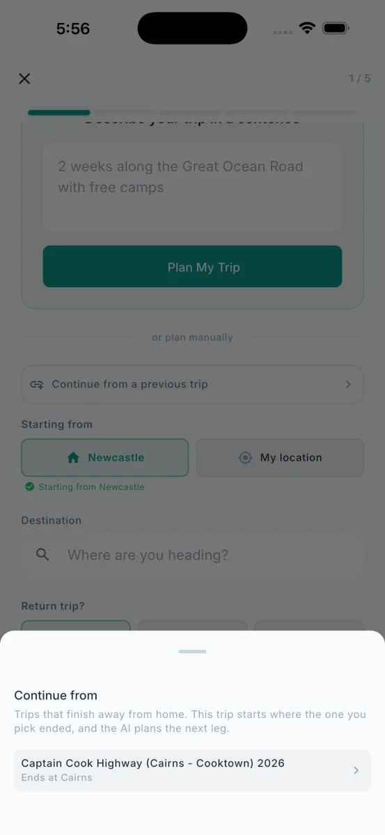 Start Where You Left Off. screenshot 1