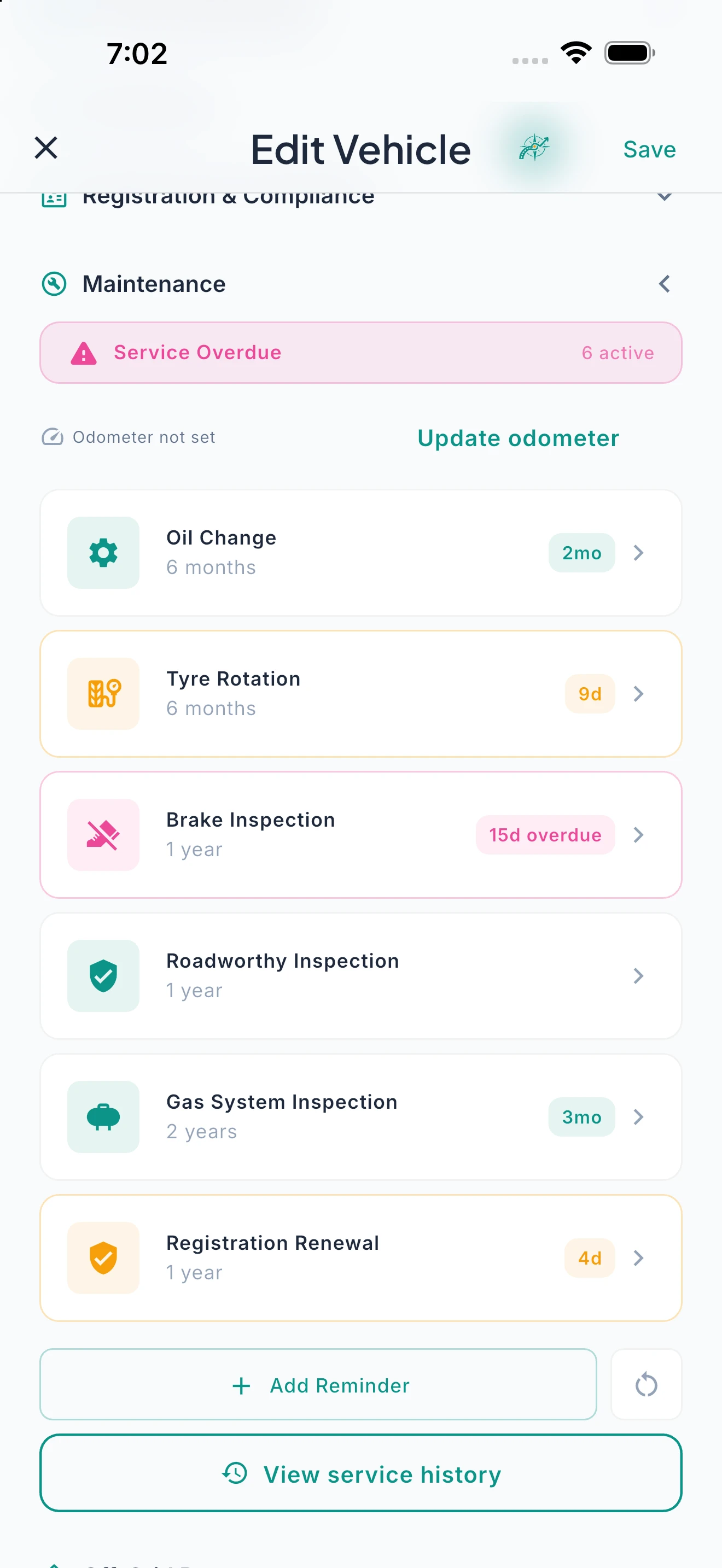 Every Service, Reminder, and Record. screenshot 2
