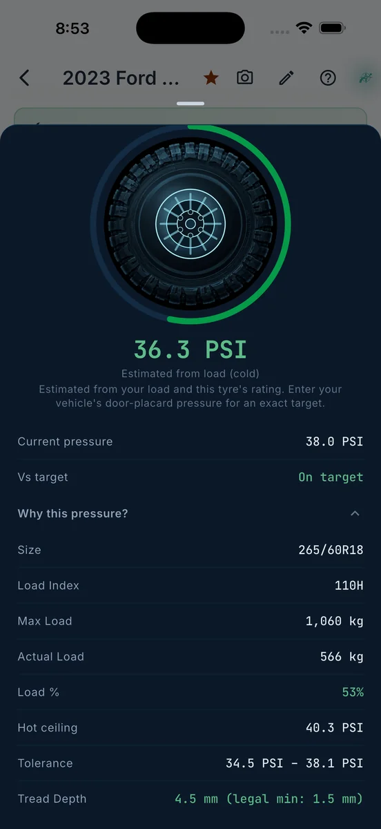 The Right Pressure for YOUR Load. screenshot 1