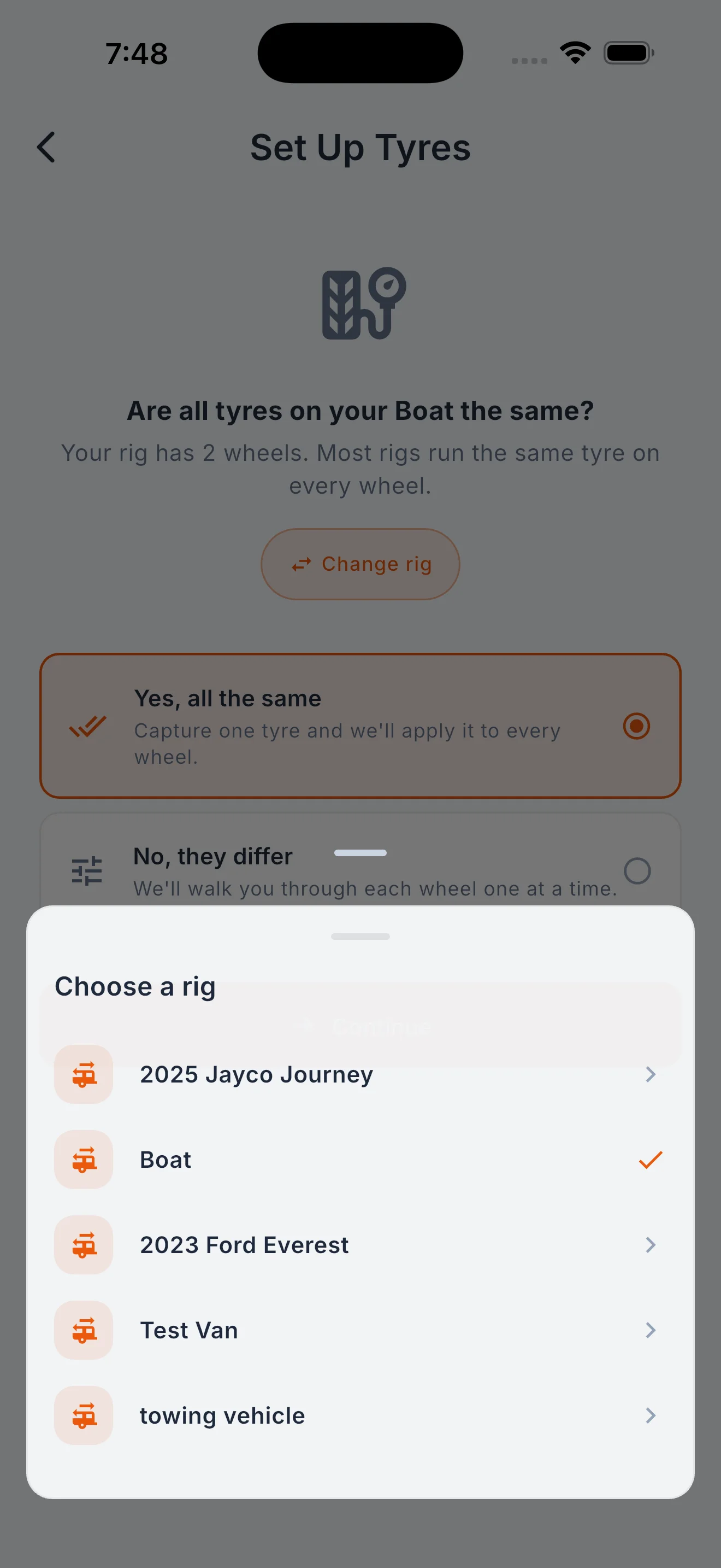 Set Up All Your Tyres in One Session. screenshot 3